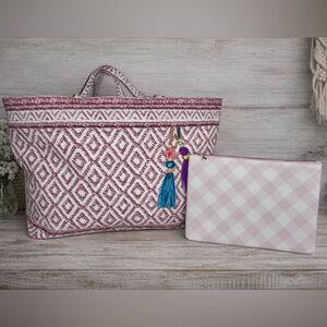 Estée Lauder Canvas Tote Bag and Zipper Pouch